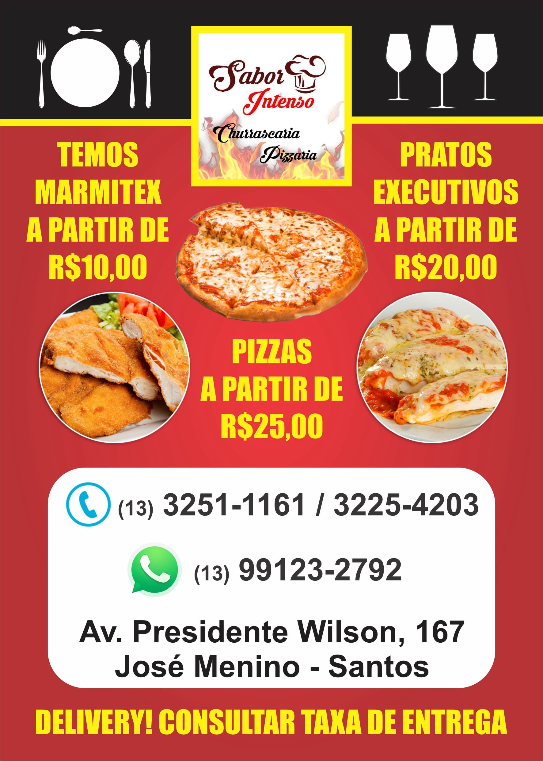 panfleto sabor intenso frente